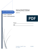 Unit 5 Magnetism Student Note Package