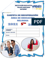 Carpeta de Recup. Religión 5° - 2021-2022