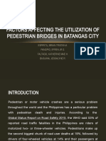 Factors Affecting The Utilization of Pedestrian Bridges in Batangas City