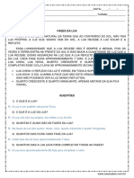 Atividade de Ciencias As Fases Da Lua 4º Ou 5º Ano Resposta