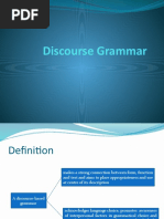 Discourse Grammar