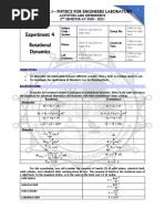 Experiment 4 Rotational Dynamics