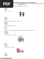 Soal UTS Bahasa Inggris Kelas VI Semester 1: I. Choose The Correct Answer by Crossing (X) A, B, C, or D !