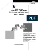 CMS Series Gas Mass Flow Meter (For Hydrogen and Helium Gases) User's Manual