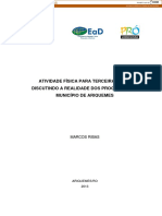 Atividade Física para Terceira Idade: Discutindo A Realidade Dos Programas No Município de Ariquemes