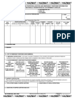 DD 836 DG Shipping Paper Hazmat Materials