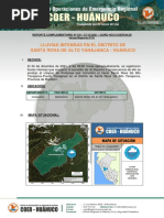 Reporte Complementario #611 - Lluvias Intensas en El Distrito de Santa Rosa de Alto Yanajanca Huanuco