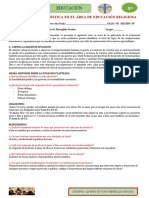 Evaluación Diagnóstica de Educación Religiosa - Docxcampos Chavez Del 4to B