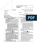 Signature and Name of Invigilator: Test Booklet Code & Serial No