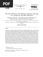 On Cell Resistance and Immune Response Time Lag in A Model For The HIV Infection