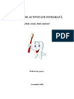 Activitate Integrata Dinti Curati Grupa Mica Mijlocie