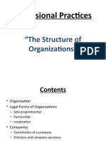 Professional Practices: "The Structure of Organizations"