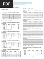 Tabla de Operaciones Lógicas