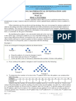 Problem Solving, Mathematical Investigation and Modeling Week 10 Find A Pattern