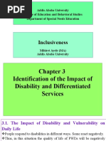 Inclusiveness: Addis Ababa University College of Education and Behavioral Studies Department of Special Needs Education