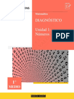 1° Medio Diagnóstico Números 2021