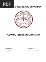 Computer Networks Lab: Delhi Technological University