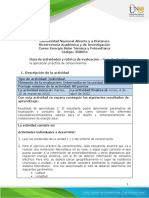 Guía de Actividades y Rúbrica de Evaluación - Paso 3 - Realizar La Aplicación Práctica de Conocimientos