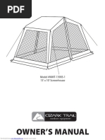 Owner'S Manual: Model #WMT-1390S-1 13' X 10' Screenhouse