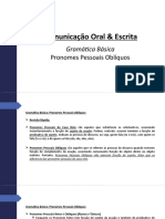 Comunicação - Pronomes Pessoais Obliquos - NOLM