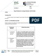 LESSON # 1.2 - Matching Problematic Learning Situations With Probable Action