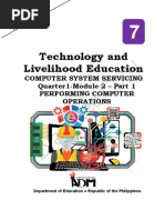 Technology and Livelihood Education: Computer System Servicing Quarter1-Module 2 - Part 1 Performing Computer Operations