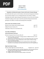 Andrew Mostek Resume