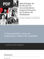 Metodologia para Elaboração de Projetos Audiovisual - Documentário