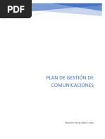 Plan de Gestion de Comunicaciones