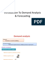 Introduction To Demand Analysis & Forecasting