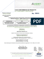 Certificado Cajas de Contador Timagro