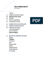 Hoja Calculo Explosivo Open Pit - Kpi