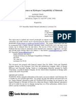 SANDIA LABORATORIES - Tech. Ref. Hydrogen Comp. of Materials - 321 & 347