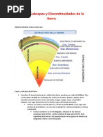 Capas, Subcapas y Discontinuidades de La Tierra