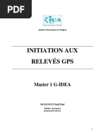 Cours - Initiation - Relevés GPS - IUA - 2019-2020