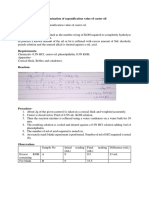 Determination of Saponification Value of Castor Oil