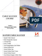 Materi Table Manner Course Swiss-Belinn Singkawang