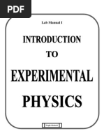 Introduction To Experimental Physics