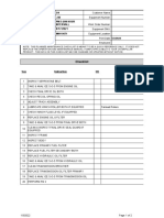 PM 2 (500 HOUR Interval) : Checklist