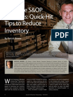 # (Article) From The S&OP Trenches - Quick-Hit Tips To Reduce Inventory (2011)