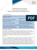 Syllabus Del Curso Química General