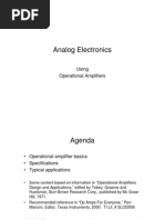 Analog Electronics: Using Operational Amplifiers