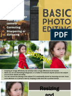 Cropping Resizing and Compression Resizing Image From Digital Camera Correcting Sharpening or Softening