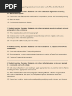 A. List Down Three (3) Supporting Student Activities To Attain Each of The Identified Student Learning Outcomes