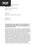 T.A Incidente Por Exceso o Defecto en El Cumplimiento de La Suspensión. Es Improcedentes,,, - RD2019825