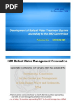 3.1 Development of Ballast Water Treatment System According To The IMO Convention