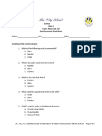 Science Class 3 Topic: Rocks and Soil Reinforcement Worksheet