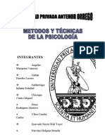 Métodos y Técnicas de La Psicologia