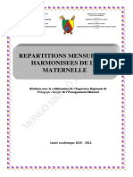 Repartitions Mensuelles Harmonisees de La Maternelle