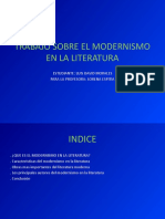 Trabajo Sobre El Modernismo en La Literatura